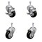 Service Caster 3.5 Inch Black Polyurethane Swivel 3/8 Inch Threaded Stem Caster Brake SCC, 2PK TS20S3514-PPUB-BLK-TLB-381615-2-S-2 - alternate 4